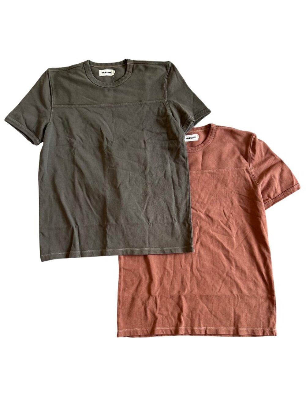Taylor Men' Sz Medium Stitch Set Of 2 Organic Cotton Crewneck T-Shirts